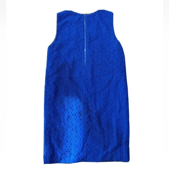 Diane Von Furstenberg Blue Zihna Crochet Lace Sleeveless Dress size 8 Designer - Picture 4 of 9